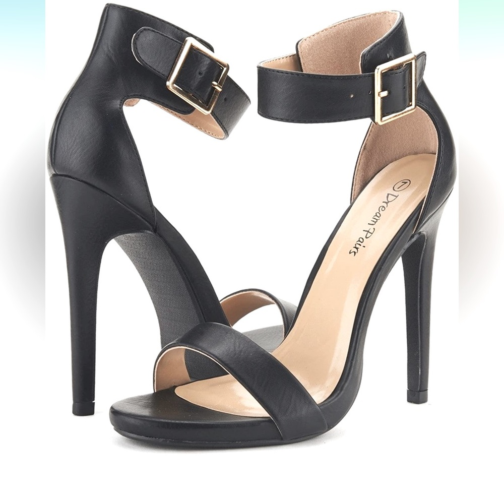 Dream Pair Black Ankle Strap Pump NEW size 9